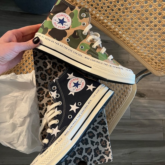 Brain Dead X Chuck Taylor (Converse) 70 HIGH - 'Mismatched Prints' (M6/W8) NWT - Picture 14 of 16